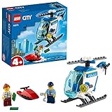 LEGO 60275 City Polizeihubschrauber, Hubschrauber Spielzeug für Jungen und Mädchen ab 4 Jahren mit Minifiguren von Polizisten und G