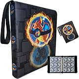 9-Pocket Binder kompatibel mit Pokemon Karten, Portable Card Holder Storage Case mit 50 abnehmbaren Blättern, hält bis zu 900