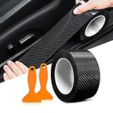 Carbon Folie,Auto einstiegsleisten kohlefaser aufkleber,5cm*10m carbon fiber folie,6D Autofolie schwarz Selbstklebend Autofolie Auto einstiegsleisten schutz,Lackschutzfolie Schutzfolie fü