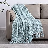 UKKO Kuscheldecke Böhmische Quasten Strickstuhl Lounge Blanket Bett Plaid Tapisserie Tagesdecke Outdoor Beach Sandy Handtücher Bett Dekorativ-E,130X150C