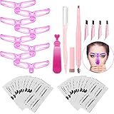 ANDERK Augenbrauen Schablonen, 8 Stück Eyebrow Stencil Shaping Stencil Augenbrauen Pflege Shaping Vorlagen, die Schablonen Make-up Kit DIY Grooming Brow Vorlage Makeup T