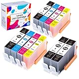 Hehua Kompatibel HP Tintenpatrone 364 für HP 364xl, Multipack HP Deskjet 3520 Druckerpatronen für HP Photosmart 5510 6520 B110A 7520 5520 6510 Deskjet 3070a 3522 Officejet 4620 4622 (4BK/2C/2M/2Y)