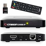 Octagon SX888 H265 Mini IPTV Box Receiver inkl. 300 Mbit WLAN Stick mit Stalker, m3u Playlist, VOD, Xtream, WebTV [USB, HDMI, LAN] Full HD