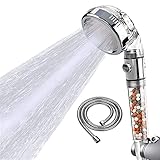 Duschkopf mit Schlauch 1,5M,3 Strahlarten XILEMAO Wassersparend Hochdruck Brausekopf H