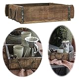 LS-LebenStil Holz Aufbewahrung-Box Ziegelform Schublade 30x25x8cm Unika Cutlery Dek