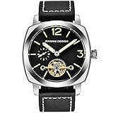 Pagani Design Herren-Automatikuhren, Tourbillon, modisch, mechanische Armbanduhren, Skelett-Zifferblatt, Analog-Digital-Zifferblatt, lässiges Lederarmb