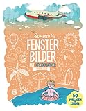 Sommer Fensterbilder Kreidemarker - Window Color Vorlagen für Kinder: Über 60 Fenster Vorlagen für Kreidestifte I Fensterdeko Kreide Schablonen für ... Mädchen mit Erster Gegenstände des S