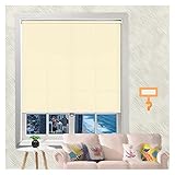 CAIJUN Jalousie Fensterrollos, Büro Wasserdicht Vorhang 50% Sonnenschutz Bieten Sie Privatsphäre, Wärmeisoliert, Metallstab Betrieb, Anpassbar (Color : Beige, Size : 150x240cm)