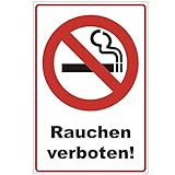 Schild 300x200 mm Rauchen verboten !, stabil aus PVC Hartschaum Platte - 3 mm stark