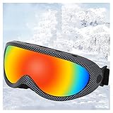 Skibrille Herren Skimasken Fahrradbrille für Damen Snowboardbrille Skibrille Doppellagige Anti-Beschlag-Skibrille Outdoor-Sp