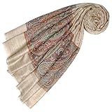 Lorenzo Cana Luxus Pashmina Damen Kaschmirschal 100% Kaschmir jacquard gewebt Paisley Muster Schal Schaltuch Kaschmirtuch Kaschmirpashmina 78368