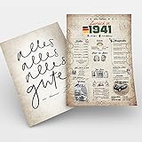 Zeitreise | Geschenk 80. Geburtstag | Geschenkidee Geburtstagsgeschenk | Achtzigsten Geburtstagsdeko | 80 Geburtstag Männer, 80 Geburtstag Frau | Geburtstagskarte – 80 Jahre | Geboren in 1941