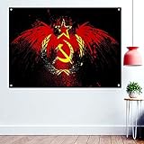 Vintage Communism Badge Poster Wallpaper Tapisserie Wandkunst Home Decor Sowjet CCCP UdSSR Patriotismus Banner Hängende Malerei Flagge 96 x 144
