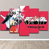 Kunstdrucke Promar 5 Stück Wandkunst Leinwand Malerei Wohnzimmer Bild Modern Home Dekorativ (Größe B) mit R