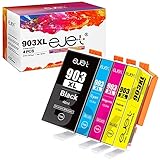 ejet 903XL Multipack-Druckerpatronen Kompatibel für HP 903 903XL Patronen für Officejet Pro 6950 6960 6970 All-in-One Drucker (4er-Pack, Neuester Chip)