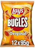 Lay's Bugles Original – Herzhafter Mais-Snack mit dem originalen Bugles Geschmack – 12 x 95g