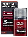 L'Oréal Men Expert Gesichtspflege gegen Falten, Anti-Aging Feuchtigkeitscreme für Männer, Sofortiger Anti-Augenringe- und Anti-Falten-Effekt, Vita Lift Feuchtigkeitspflege, 1 x 50