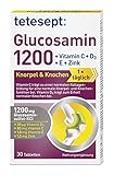 tetesept Glucosamin 1200 - Ergänzungspräparat mit Glucosamin und hochdosiertem Vitamin D3 & Vitamin C - für gesunde Knochen und Knorpel - 1 x 30 Tabletten (Nahrungsergänzungsmittel)