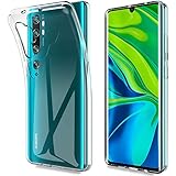 MP-MALL Hülle für Xiaomi Mi Note 10 / Mi Note 10 Pro,[rutschfest] Schlanker Weiche Flex Silikon TPU Schutzhülle Case Cover mit Displayschutzfolie[1 Stück] für Xiaomi Mi Note 10 - Transp