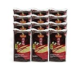 SOUBRY Asia Nudeln - Chinesische instant Mie Nudeln für eine schnelle Zubereitung in nur 4 Minuten, vegane Wok Weizennudeln im 12er Vorteilspack (12x250g)