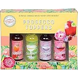 Cocktailmixer-Sirup-Sets, Premium sprudelnder Champagner, Prosecco, Cocktail-Garnier-Aufsatz, Geschenk-Set, ohne Alkohol, 4 Flaschen, Cocktail-Geschenk-Set, Prosecco-Topp