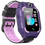 UK-ypfSoft Kinder Smart Watch, Smart Watch für Kinder mit SOS Call Music Player Kamera Rechner Wecker, Kinderuhr für Jungen & Mädchen 3-14Y Geschenke (Color : Purple)