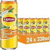 LIPTON ICE TEA Pfirsich, Eistee mit Pfirsich Geschmack (24 x 0.33l)