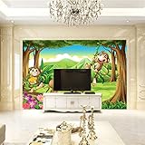 ZCFGG Wandtattoo Jugendzimmer Wandbilder Affe Cartoon-Banane 300 x 210cm Wand Deko Wohnzimmer Schlafzimmer Aufkleber Mädchen & Jung