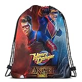 Kordelzug-Taschen Danger TV Show Of Henry Unisex Kordelzug Rucksack Sporttasche Seil Tasche Big Bag Drawstring Tote Bag Gym Rucksack in Bulk