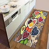 Heimtextilien Wohnzimmer Schlafzimmer Eingangsmatte, Küchenteppich Türmatte, Heim Badezimmer Rutschfester saugfähiger Teppich A4 40x120