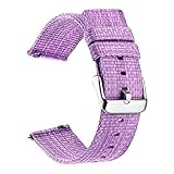 BMKIW Uhrenarmband, 22 mm, 20 mm, Nylon, 22 mm, Schnellverschluss, 18 mm, 20 mm (Farbe: Lila, Größe: 20 mm)