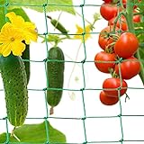Sporgo Pflanzennetz,Ranknetz mit Großer Maschenweite,Premium Gartennetz Rankhilfe Gemüsepflanzen Netz für Garten,Kletterpflanzen,Gurken,Tomaten und Rankhilfen (3.6 x 1.8 M)
