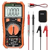 Crenova Digital multimeter, TRMS Voltmeter Ammeter Auto-Range 6000 Zähler Ohmmeter, misst Spannung Kapazität Temp Wiederstand mit Large LCD-Anzeige und Hintergrundlicht, for Automotive, Elektrik