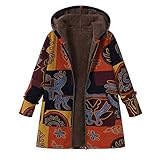 Darringls Damen Parka Wintermantel Reißverschluss Winterparka Dicker Warm Baumwolljacke Mit Kapuze Jacke Pelzkragen Mantel Übergangsjacke Damenjacke Steppjacke Stepp