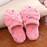 Hausschuhe Teenager Mädchen Plüsch Pantoffeln Flauschig Kuschelig Warm Home Slippers Filzpantoffeln Bequem Indoor Winterschuhe Flacheschuhe Hauspantoffeln Heimschuhe für D