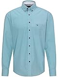 FYNCH-HATTON Herren Gepunktetes Hemd - aus Premium Baumwolle - Dot Print Langarm mit Button-Down Kragen als Business und Casual H