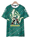 Hifoda Herren Damen T-Shirt My Hero Academia 3D Grafik Anime Lässiger Modisch Kurzarm (M)