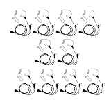 GoodQbuy® 2-poliges PTT-Mikrofon-Headset für Kenwood Quansheng TYT Baofeng UV5R 666S 888S Retevis H-777 2-Wege-Radio-Walkie-Talkies (10 Stück)