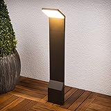 Lucande LED Wegeleuchte/Pollerleuchte | Höhe: 60 cm | Außenleuchte spritzwassergeschützt IP54 | inkl. 8,5W LED Leuchtmittel (fest verbaut) | warmweiß 3.000