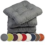 sunnypillow 4er Set Stuhlkissen 40x40 cm Bequeme 8cm Polsterauflage Auflage für Stühle/Bänke in Haus und Garten Sitzkissen Sitzauflage Gartenkissen viele Farben zur Auswahl G