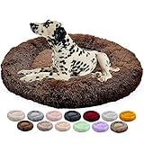 Yurun Orthopädisches Haustierbett, Hundesofa Betten für Katzen, Weiches Plüsch Leicht zu reinigen, für kleine Hunde Katzen (Kaffee,120CM)