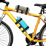 Deamos Flaschenhalter Fahrrad mit Klettverschluss, Getränkehalter Einstellbar, Flaschenhalter Halterung für Bluetooth Lautsprecher , Getränk, Wasserbecher(Schwarz)