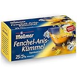 Meßmer Fenchel-Anis-Kümmel | 25 Teebeutel | Vegan | Glutenfrei | Lak