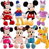 8 Zimmer 30 cm-50 cm Mickey Mouse Minnie Donald Duck Duck Pluto Plüsch Plüsch Plüschtiere Plüsch Puppe Jubiläumsgeschenk für Kinder S