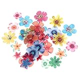 BESTonZON 360Pcs essbare Blumen Cupcake Topper Hochzeitstorte Party Dessert Lebensmittel Dek