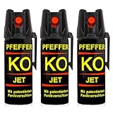 Pfefferspray KO Jet Hundeabwehr Verteidigungsspray 50 ml Abwehrspray Pepper Defender (KO Jet 50 ML 3er Set)