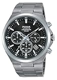 Pulsar Solar Herren-Uhr Chronograph Titan mit Metallband PZ5097X1