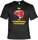 Grillen T-Shirt für Grillmeister Grillfleisch Grillgemüse für Grillfans für Partygriller Hobbygriller Grill T-Shirt Grillparty T-Shirt Leib