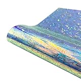 AWDX Plotterfolie Textil, Tie-Dye Farbe 30.5X50cm Vinylfolie Transferpapier zum Aufbügeln Plotter, Wärmeübertragungsfolie Plotter für DIY T-Shirt Textil Handwerk Mixed Colorful Holographic Leder 1 PC
