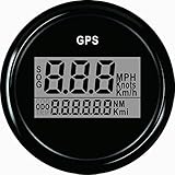 ELING garantierter digitaler GPS-Geschwindigkeitsmesser-Kilometerzähler für Autoboot mit Hintergrundbeleuchtung 52mm 12V/24V